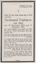 1935 - 09121935 Ferdinand von Skal